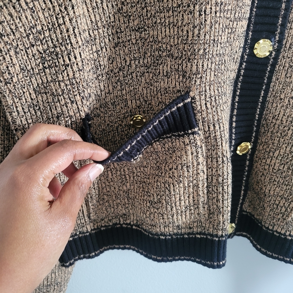 NWT SUZY SHIER Tweed-inspired Knit Button-Up Cardigan - Size XXL - Picture 6 of 11